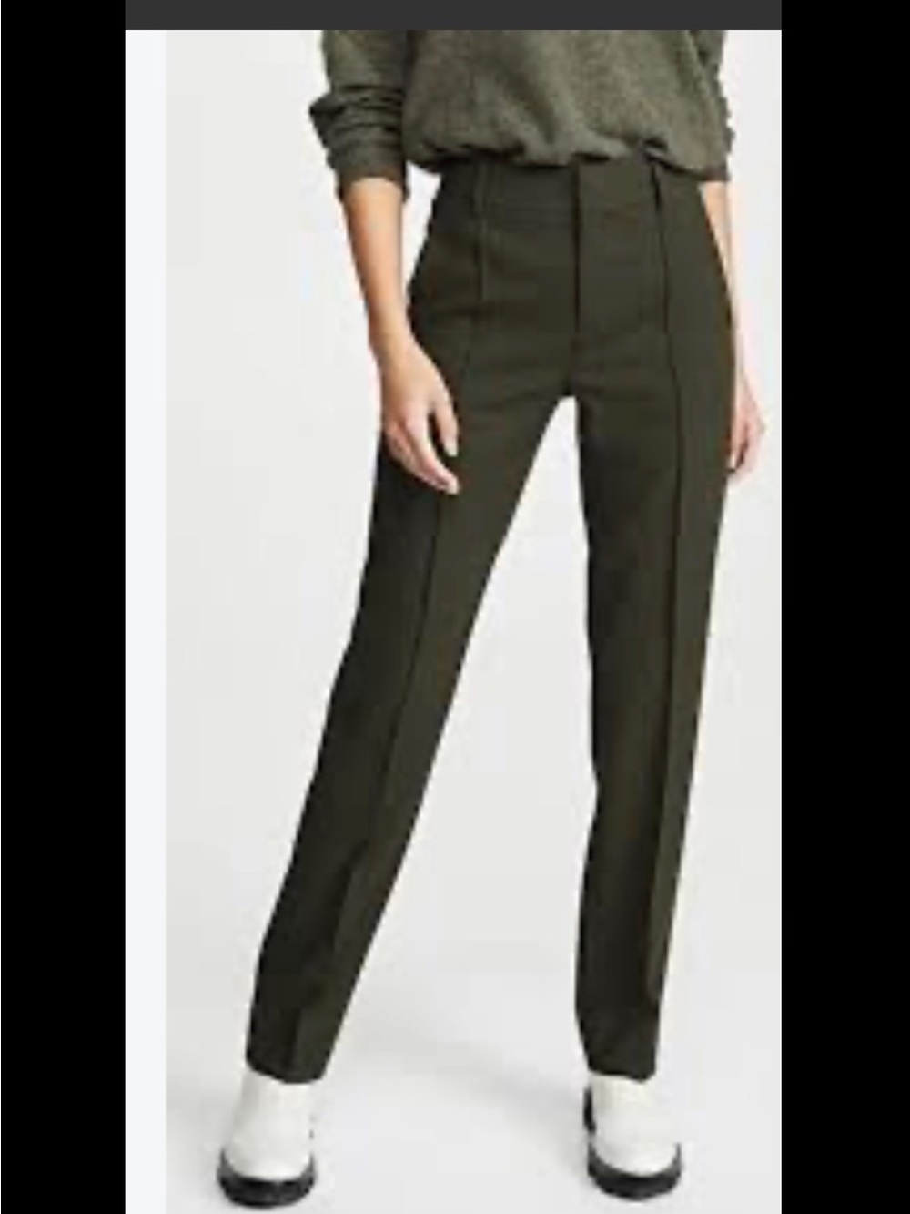 Men's Tailored Olive Green Dress Pants